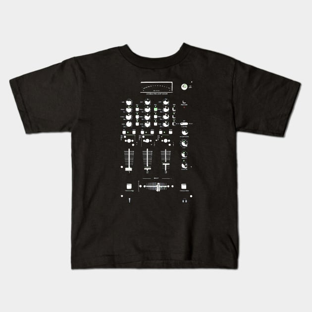 DJ mixer Kids T-Shirt by Lamink